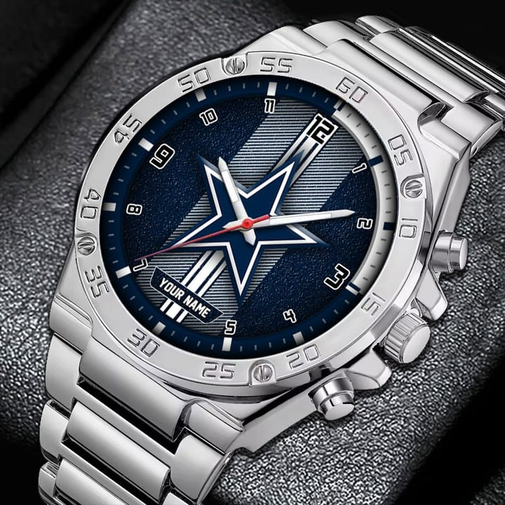 LIMITED EDITION - NEW CUSTOMIZED NFL21 DCB DALLAS COWBOYS LUXURY STAINLESS STEEL WATCH