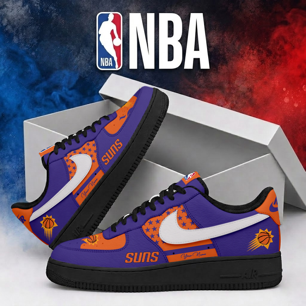 LIMITED EDITION - NEW CUSTOMIZED NBA21 PSU PHOENIX SUNS AF1 SHOES