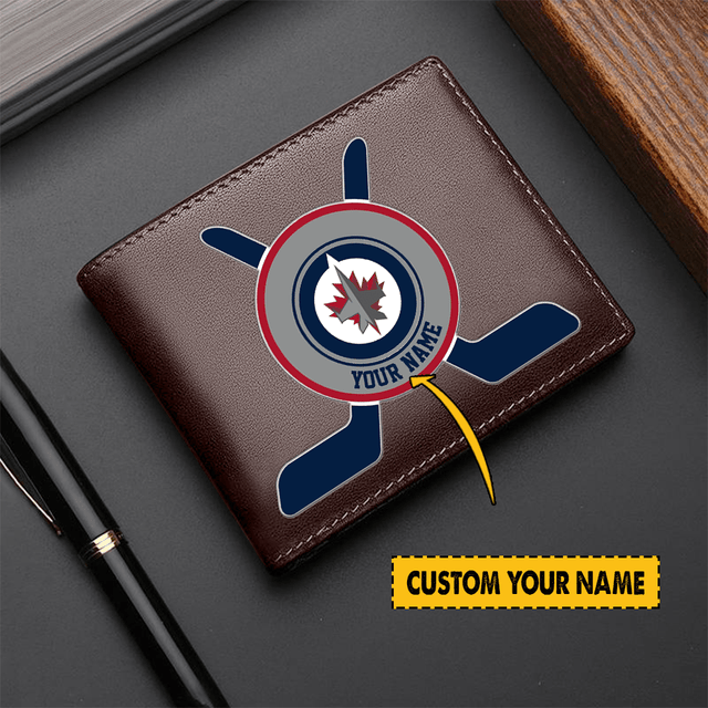 LIMITED EDITION - NEW CUSTOMIZED NHL21 WPJ WINNIPEG JETS LEATHER WALLET