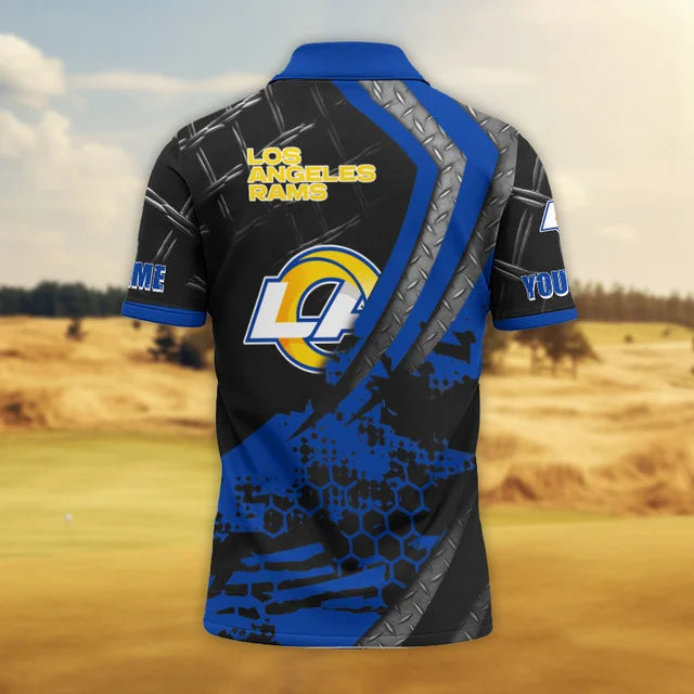 LIMITED EDITION - NEW CUSTOMIZED NFL22 LAR LOS ANGELES RAMS POLO SHIRT