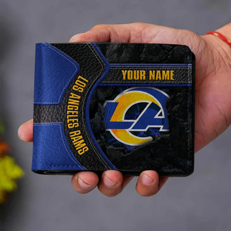 VIRAL EDITION - NEW CUSTOMIZED NFL22 LAR LOS ANGELES RAMS LEATHER WALLET