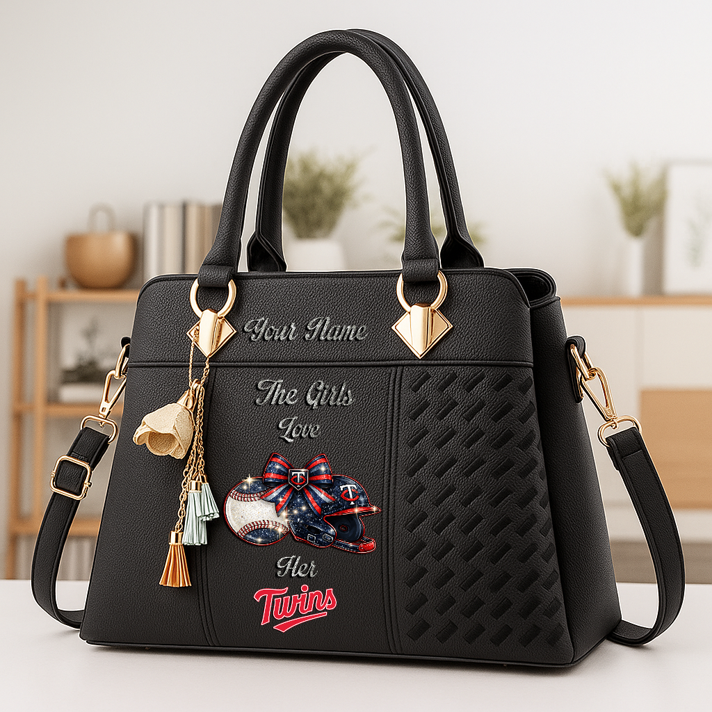 LIMITED EDITION - NEW CUSTOMIZED MLB22 MTS MINNESOTA TWINS ZIP HANDBAG MULTICOLOR