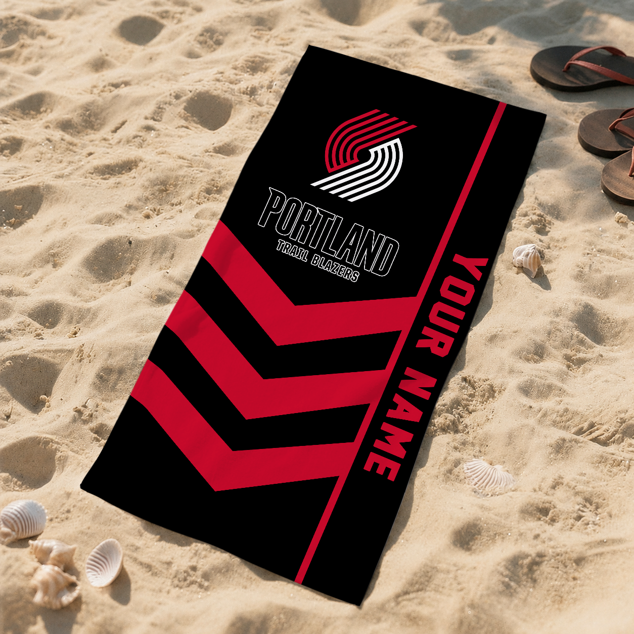 LIMITED EDITION - NEW CUSTOMIZED NBA22 PTB PORTLAND TRAIL BLAZERS BEACH TOWEL FOR FAN
