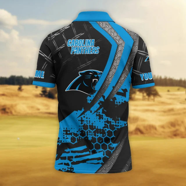 LIMITED EDITION - NEW CUSTOMIZED NFL23 CLP CAROLINA PANTHERS POLO SHIRT