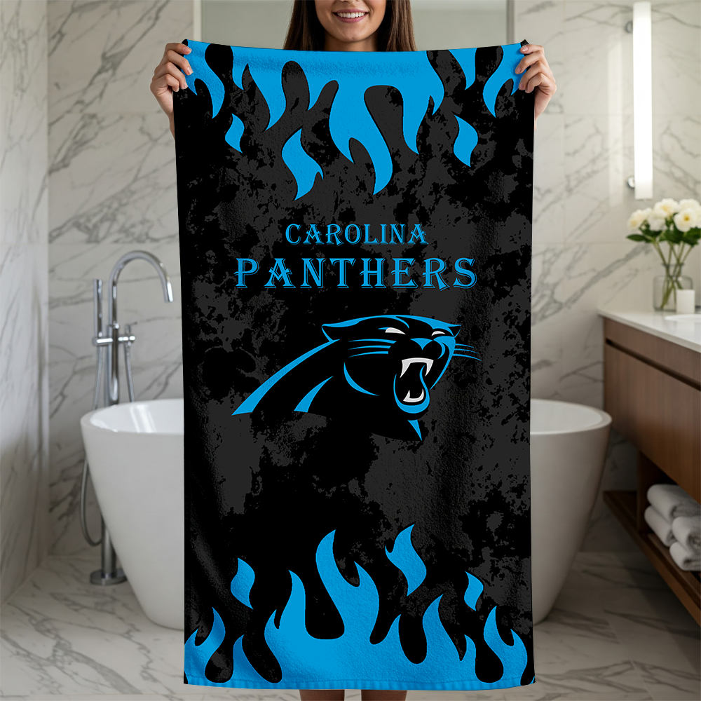 LIMITED EDITION - NEW CUSTOMIZED NFL23 CLP CAROLINA PANTHERS BEACH TOWEL FOR FAN