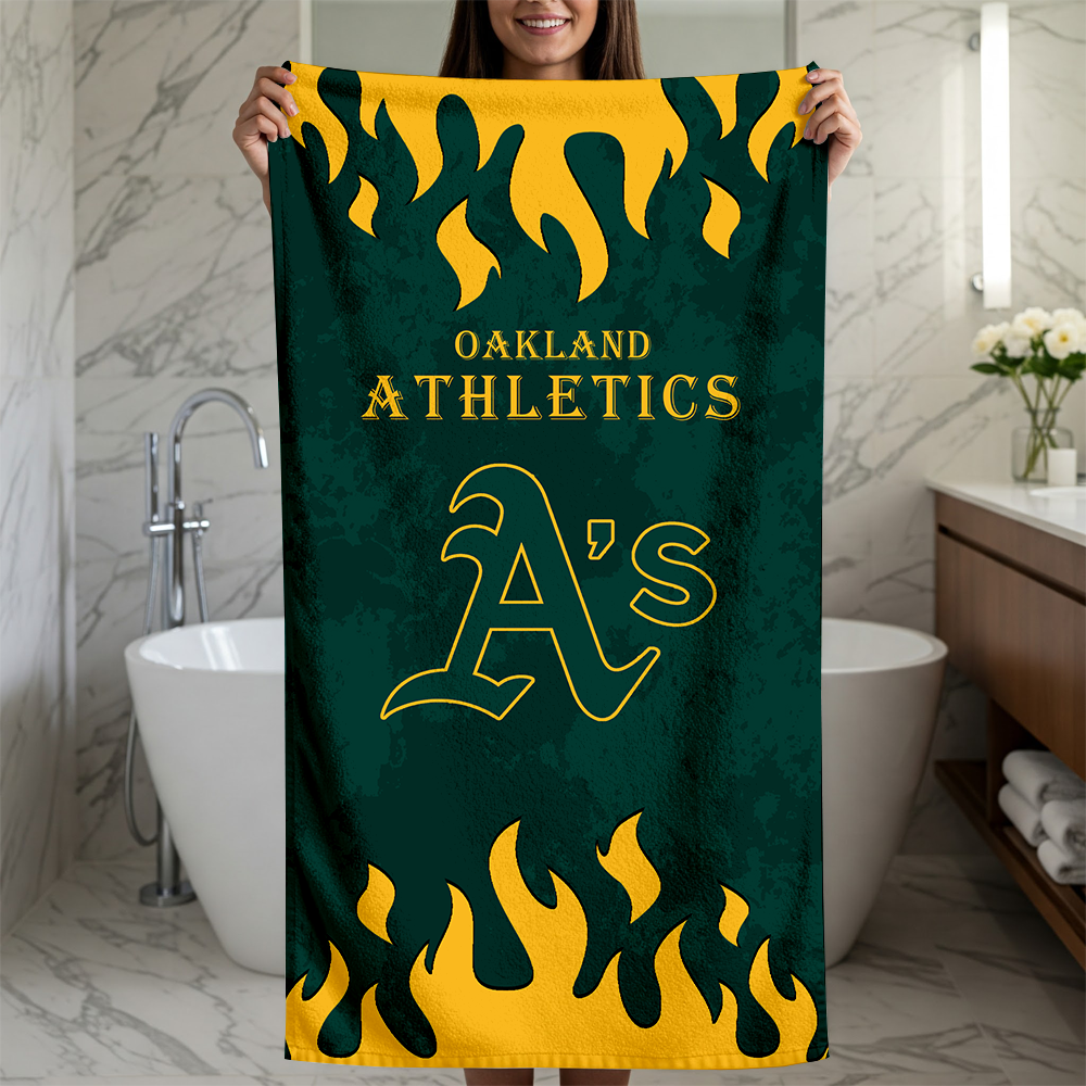 LIMITED EDITION - NEW CUSTOMIZED MLB23 OAS OAKLAND ATHLETICS BEACH TOWEL FOR FAN