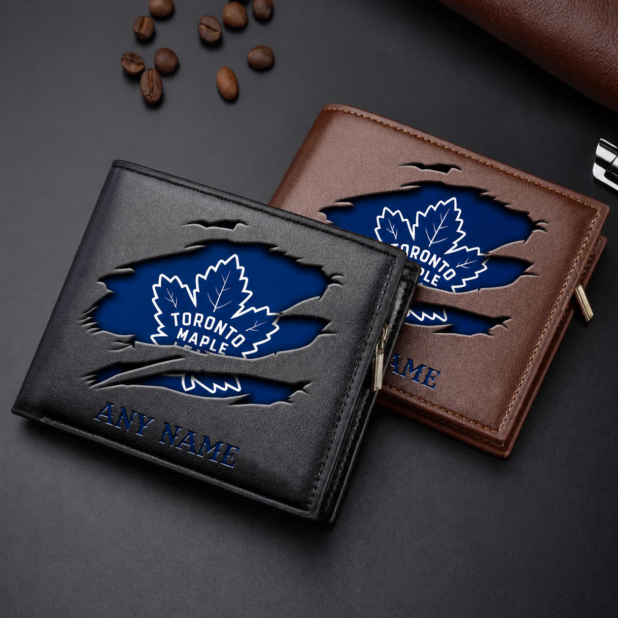LIMITED EDITION - NEW CUSTOMIZED NHL23 TML TORONTO MAPLE LEAFS LEATHER WALLET