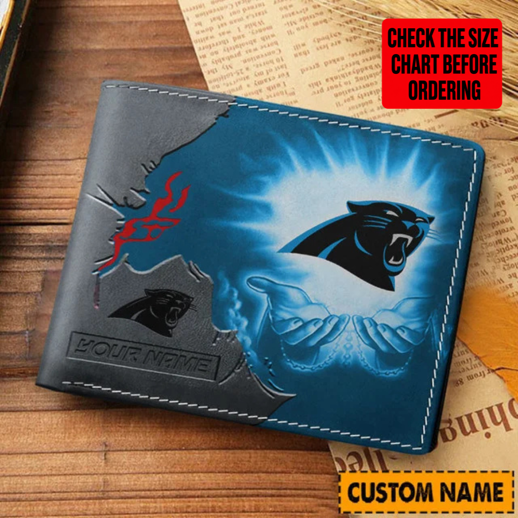 LIMITED EDITION - NEW CUSTOMIZED NFL23 CLP CAROLINA PANTHERS LEATHER WALLET