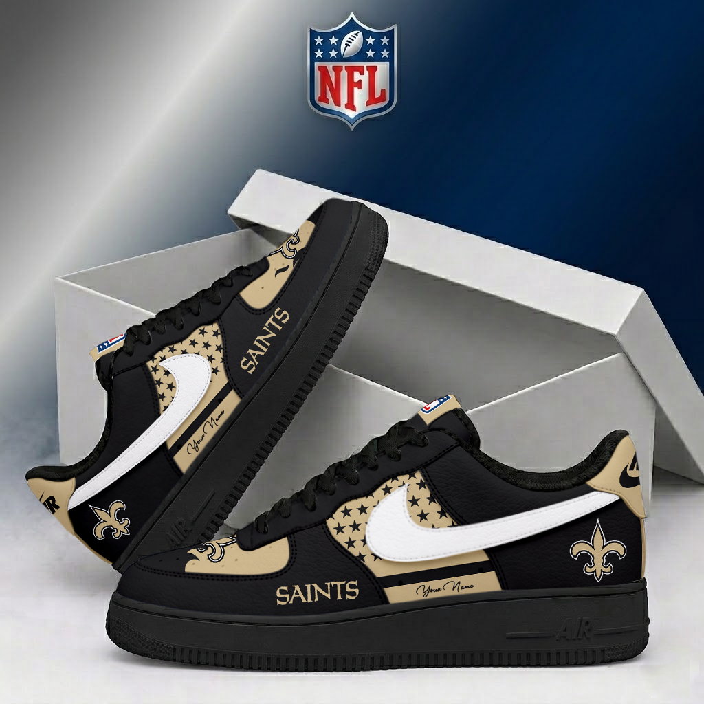 LIMITED EDITION - NEW CUSTOMIZED NFL24 NOS NEW ORLEANS SAINTS AF1 SHOES