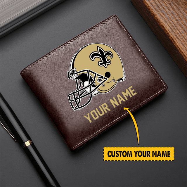 LIMITED EDITION - NEW CUSTOMIZED NFL24 NO SAINTS LEATHER WALLET