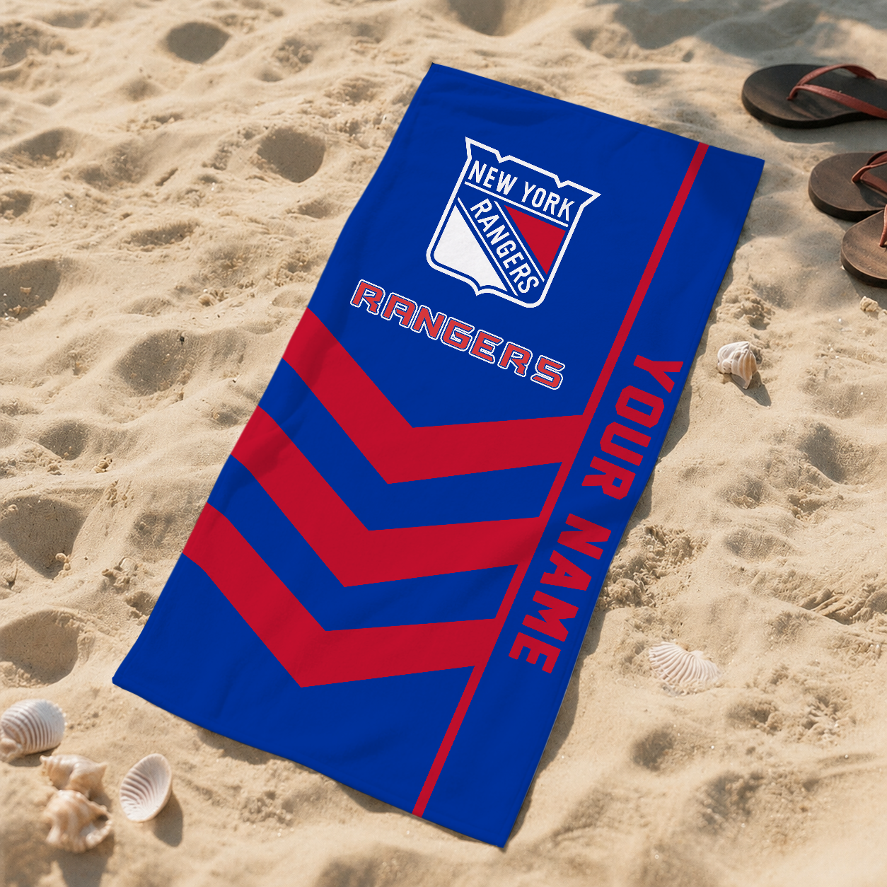SPECIAL EDITION - NEW CUSTOMIZED NHL24 NYR NEW YORK RANGERS BEACH TOWEL