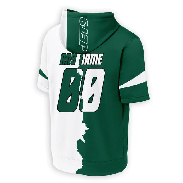 LIMITED EDITION - NEW CUSTOMIZED NFL25 NYJ NEW YORK JETS SHORT SLEEVE HOODIE T-SHIRT
