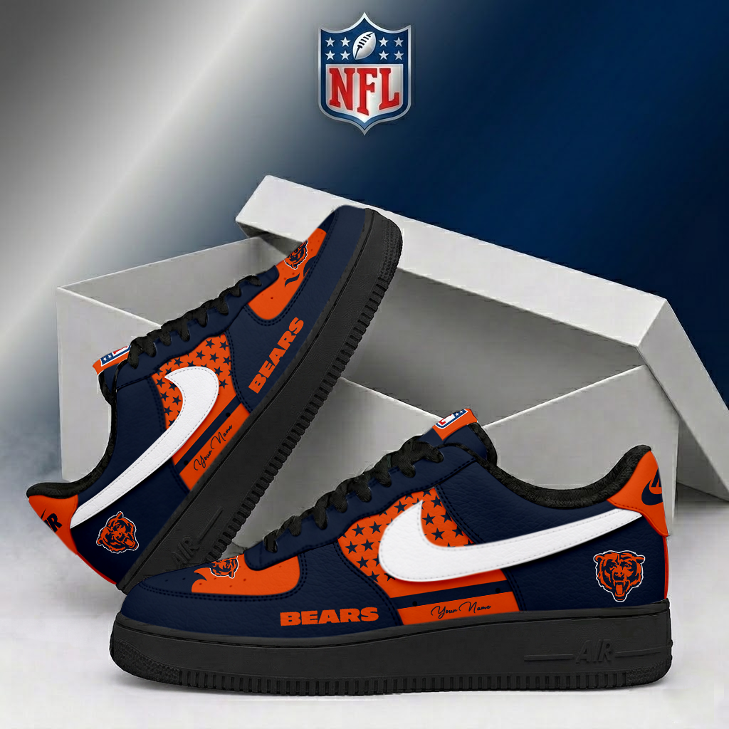 LIMITED EDITION - NEW CUSTOMIZED NFL26 CCB CHICAGO BEARS AF1 SHOES