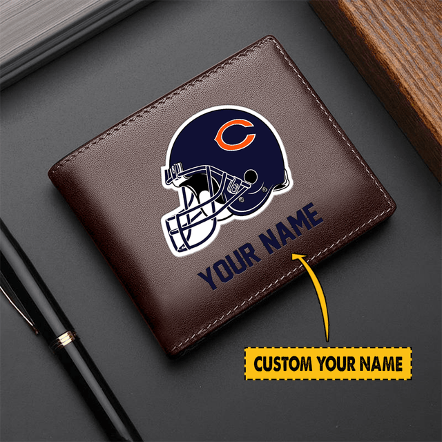 LIMITED EDITION - NEW CUSTOMIZED NFL26 CH BEARS LEATHER WALLET