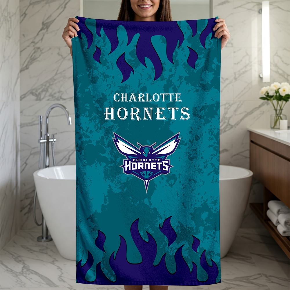 LIMITED EDITION - NEW CUSTOMIZED NBA27 CHO CHARLOTTE HORNETS BEACH TOWEL FOR FAN