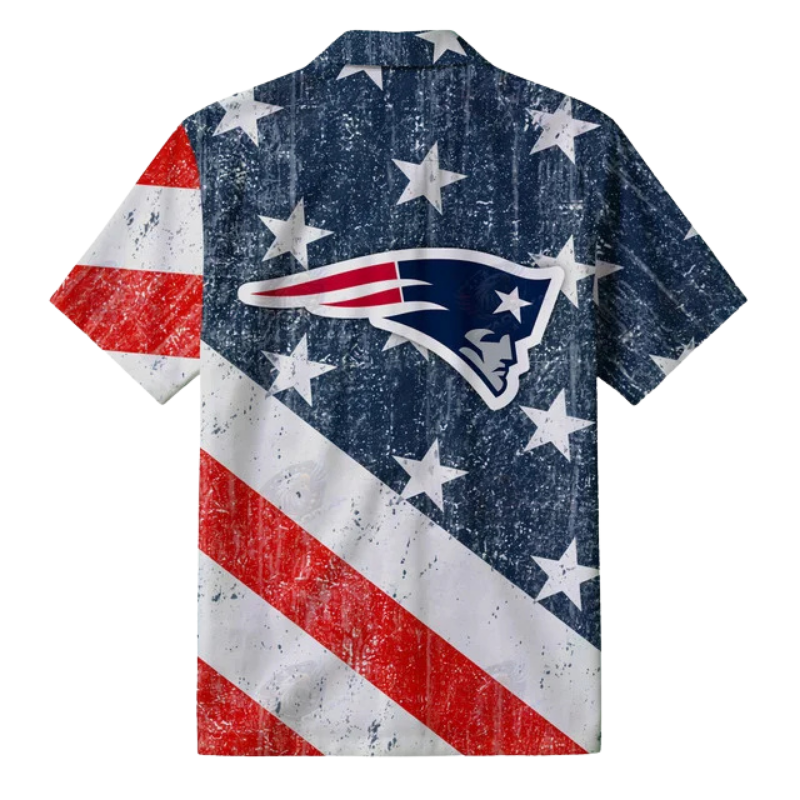 LIMITED EDITION - NEW CUSTOMIZED NFL27 NEP NEW ENGLAND PATRIOTS PATRIOTIC 250 USA HAWAIIAN SHIRT