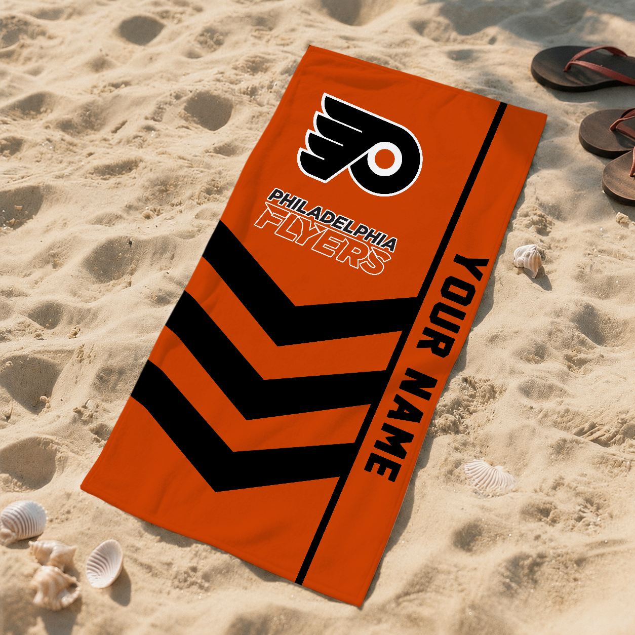 SPECIAL EDITION - NEW CUSTOMIZED NHL27 PPF PHILADELPHIA FLYERS BEACH TOWEL
