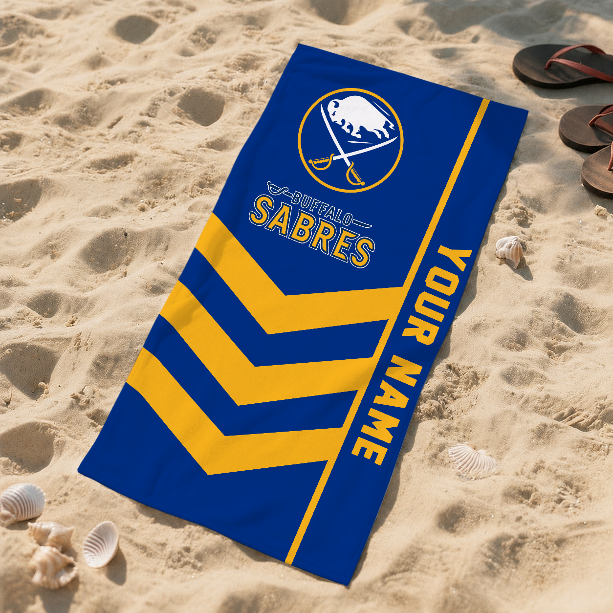 SPECIAL EDITION - NEW CUSTOMIZED NHL28 BFS BUFFALO SABRES BEACH TOWEL