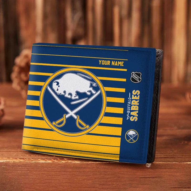 VIRAL EDITION - NEW CUSTOMIZED NHL28 BFS BUFFALO SABRES LEATHER WALLET