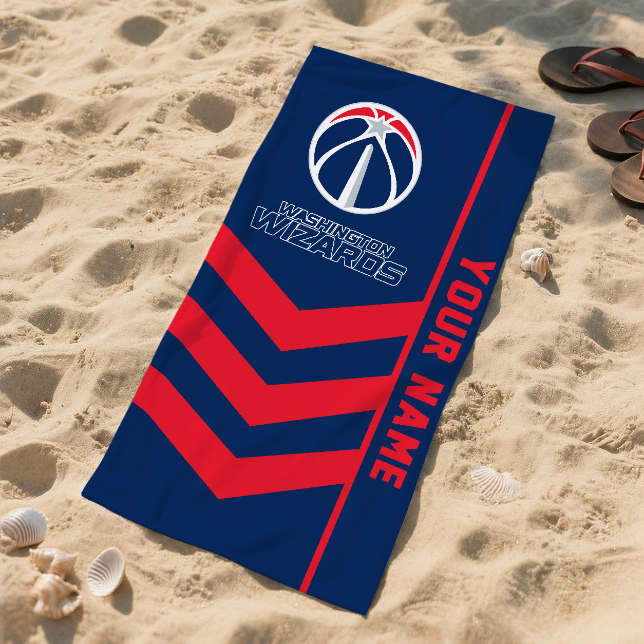 LIMITED EDITION - NEW CUSTOMIZED NBA28 WWI WASHINGTON WIZARDS BEACH TOWEL FOR FAN