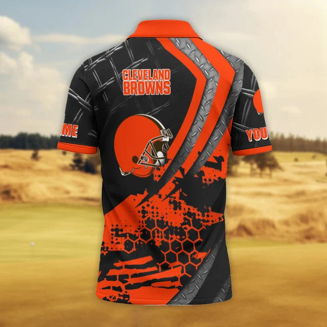 LIMITED EDITION - NEW CUSTOMIZED NFL29 CLB CLEVELAND BROWNS POLO SHIRT