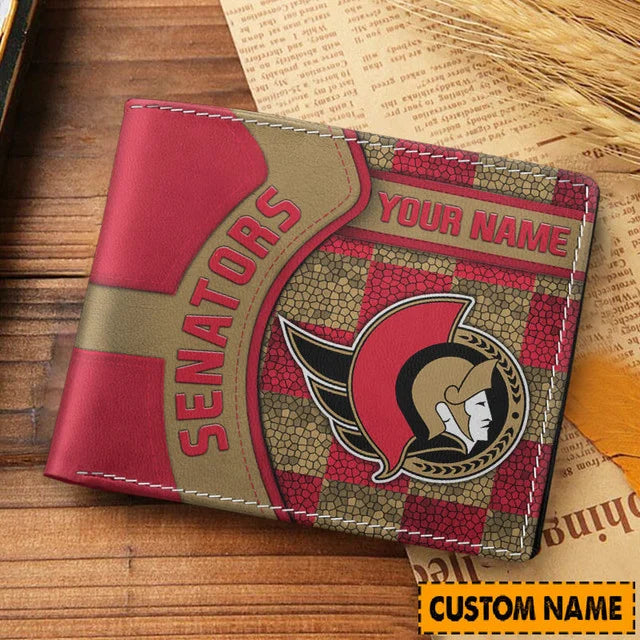 LIMITED EDITION - NEW CUSTOMIZED NHL29 OSN OTTAWA SENATORS LEATHER WALLET
