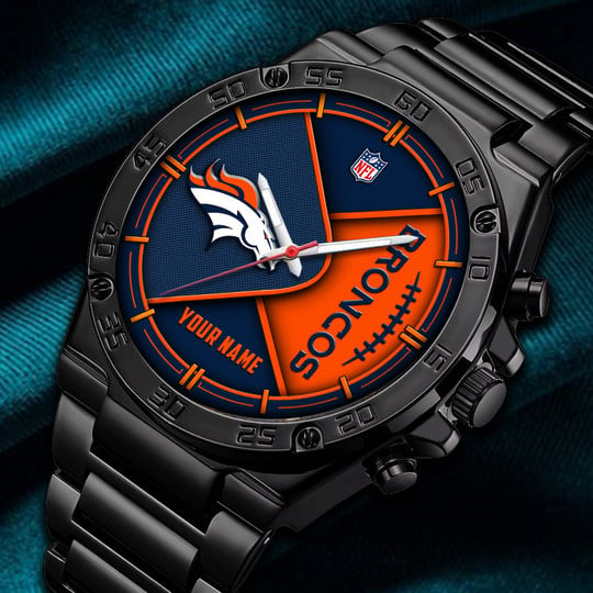 LIMITED EDITION - NEW CUSTOMIZED NFL13 DVB DENVER BRONCOS LUXURY STAINLESS STEEL WATCH