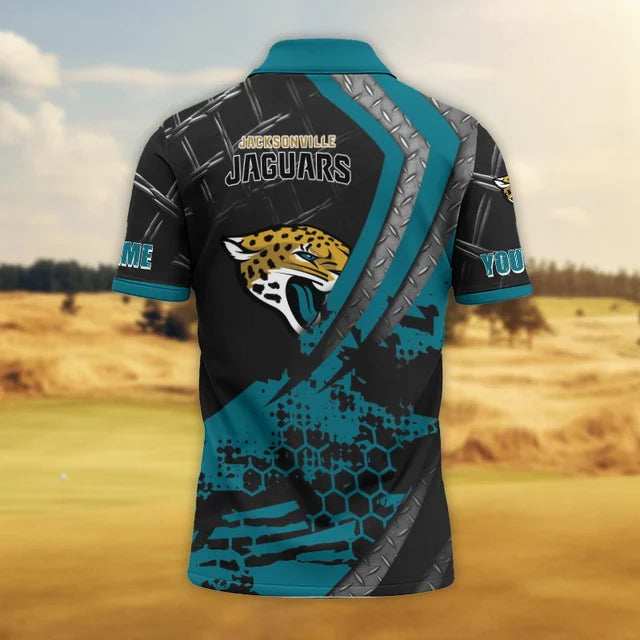 LIMITED EDITION - NEW CUSTOMIZED NFL30 JSJ JACKSONVILLE JAGUARS POLO SHIRT