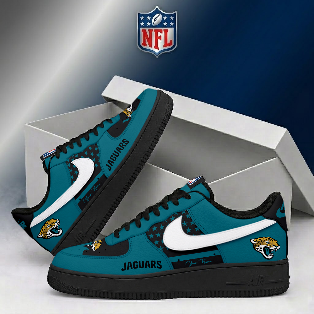 LIMITED EDITION - NEW CUSTOMIZED NFL30 JSJ JACKSONVILLE JAGUARS AF1 SHOES