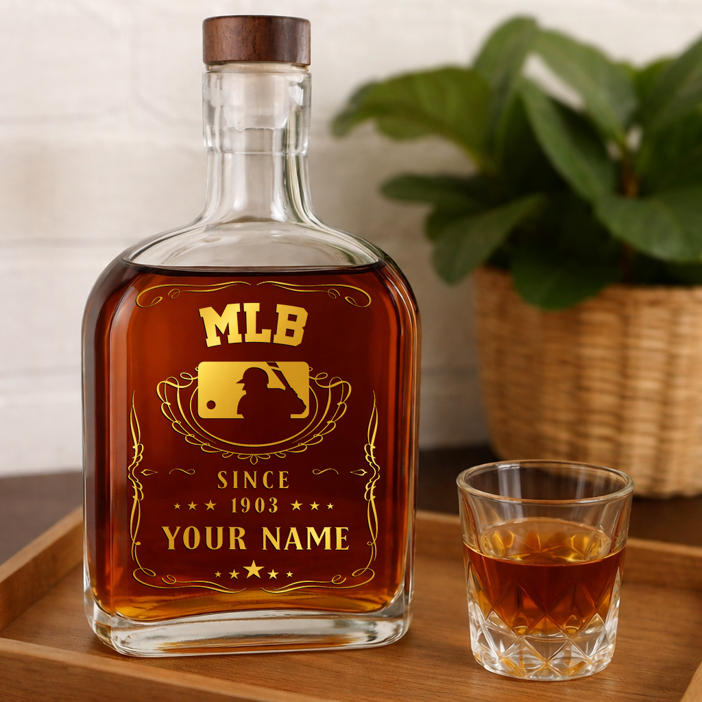 LIMITED EDITION - NEW CUSTOMIZED MLB31 MLB MAJOR LEAGUE BASEBALL LUXURY WHISKEY BOTTLE 450ML