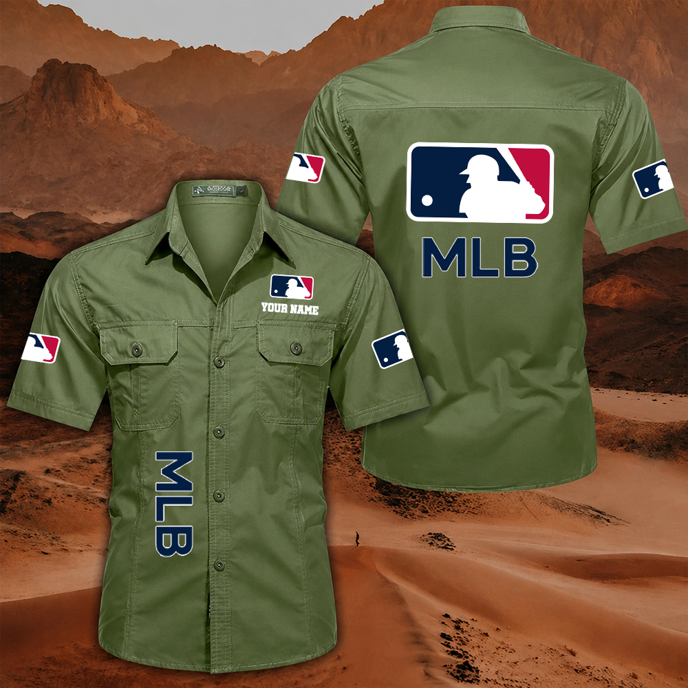 LIMITED EDITION - NEW CUSTOMIZED MLB31 MAJOR LEAGUE BASEBALL MEN'S CARGO SHIRT
