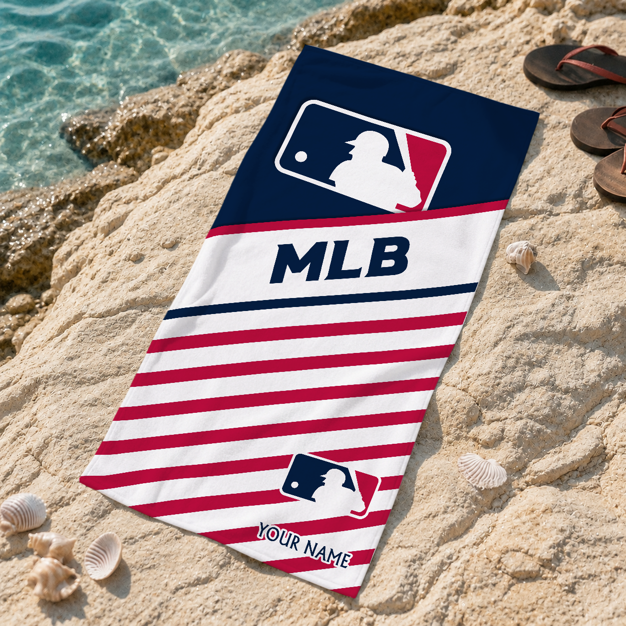 HOT DEAL - NEW CUSTOMIZED MLB31 MLB MAJOR LEAGUE BASEBALL BEACH TOWEL FOR FAN