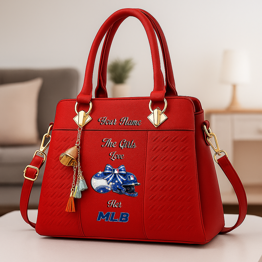 LIMITED EDITION - NEW CUSTOMIZED MLB31 MAJOR LEAGUE BASEBALL ZIP HANDBAG MULTICOLOR