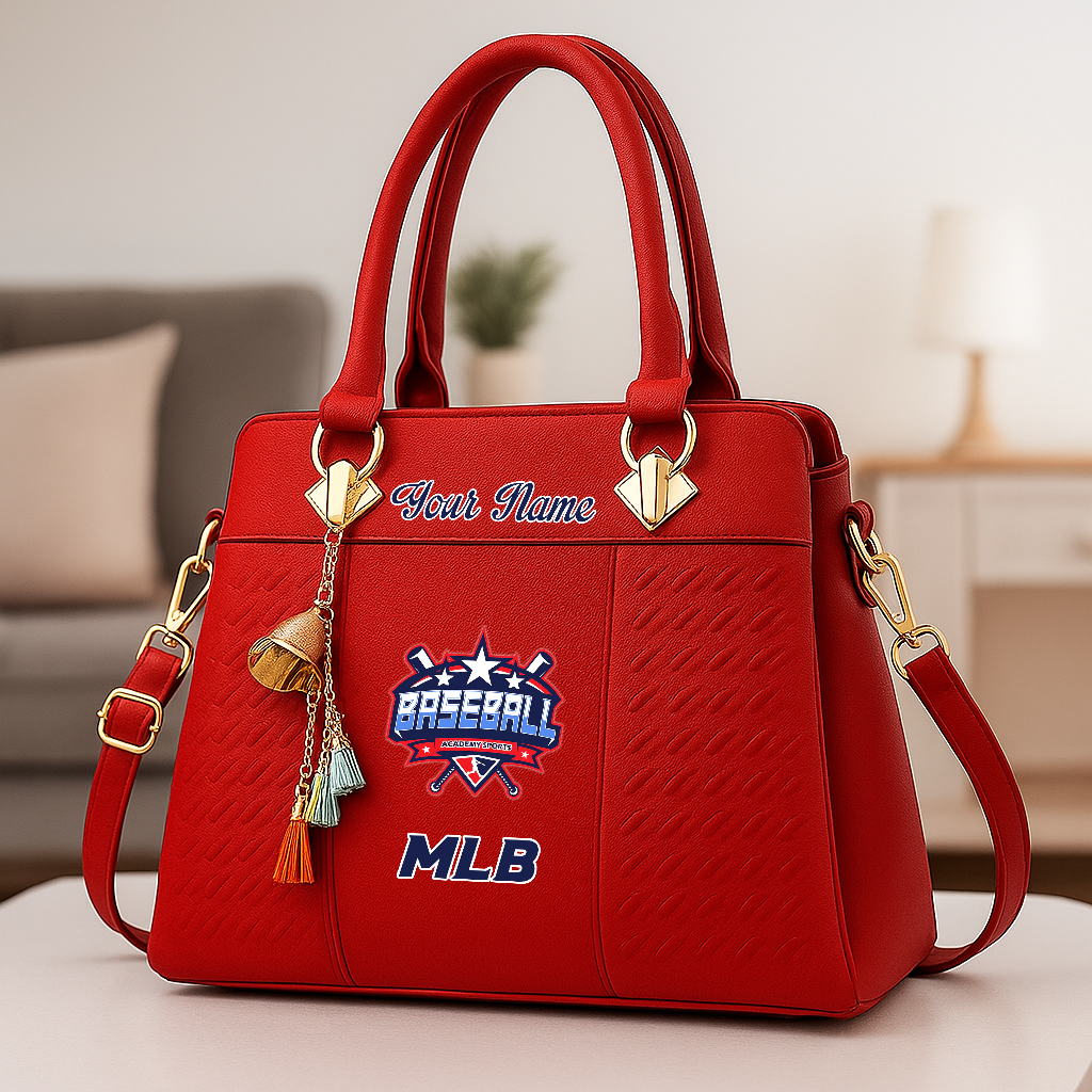LIMITED EDITION - NEW CUSTOMIZED MLB31 MAJOR LEAGUE BASEBALL ZIP HANDBAG MULTICOLOR