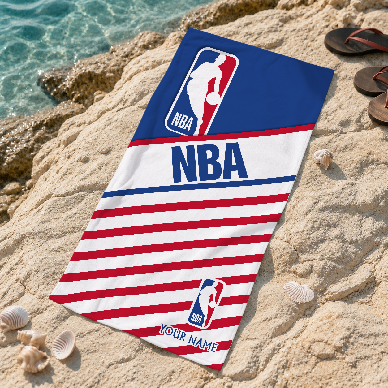 LIMITED EDITION - NEW CUSTOMIZED NBA31 NATIONAL BASKETBALL ASSOCIATION BEACH TOWEL FOR FAN