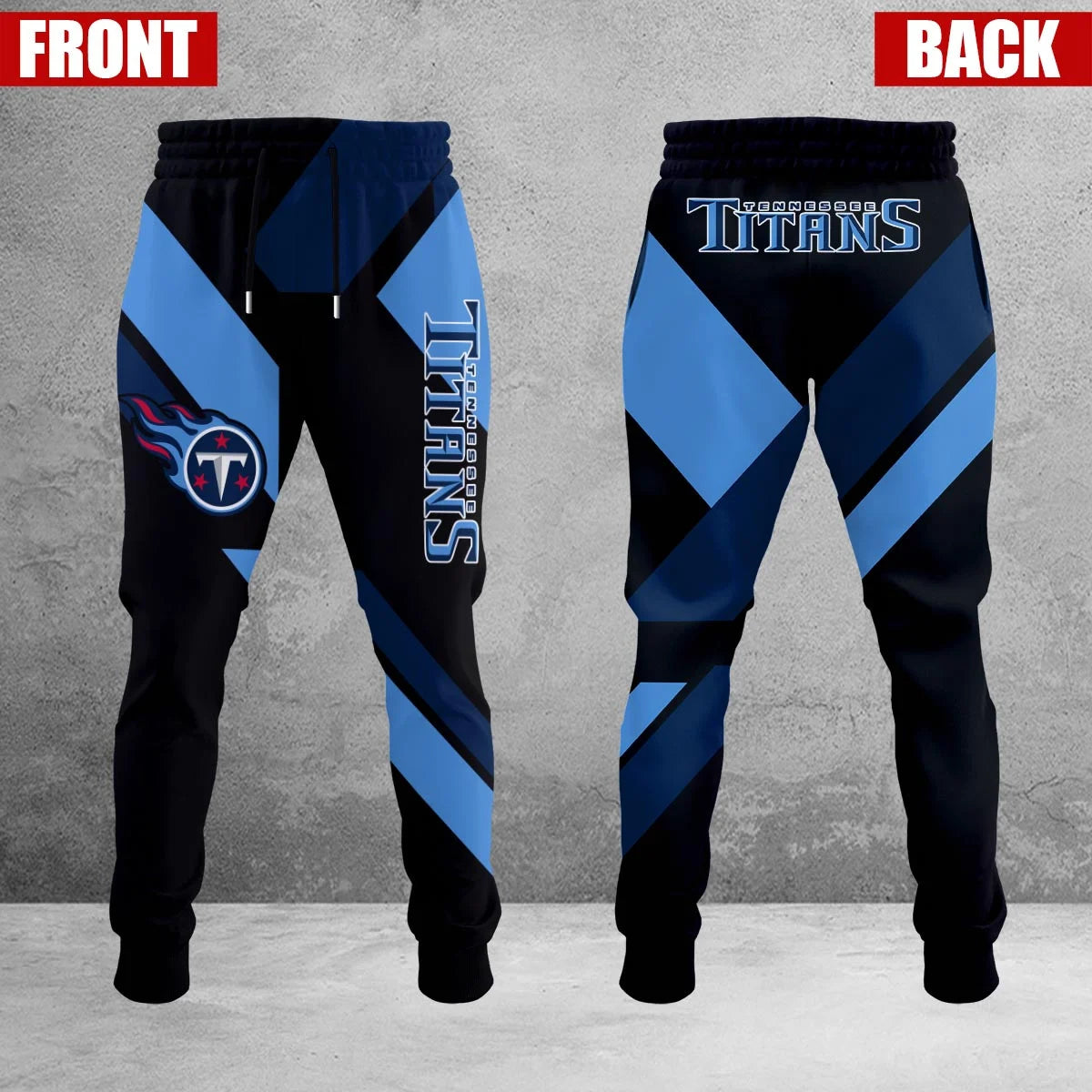 LIMITED EDITION - NEW CUSTOMIZED NFL31 TST TENNESSEE TITANS SWEATPANTS