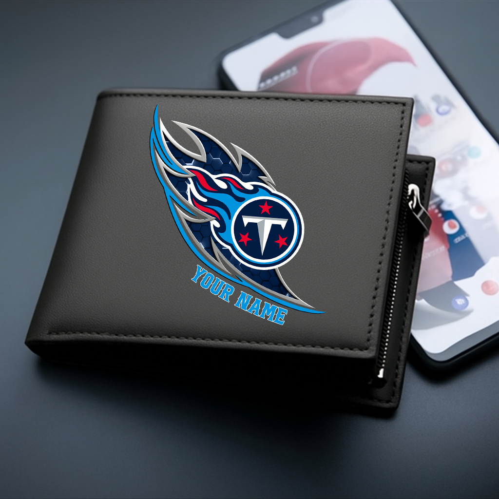 LIMITED EDITION - NEW CUSTOMIZED NFL31 TST TENNESSEE TITANS LEATHER WALLET