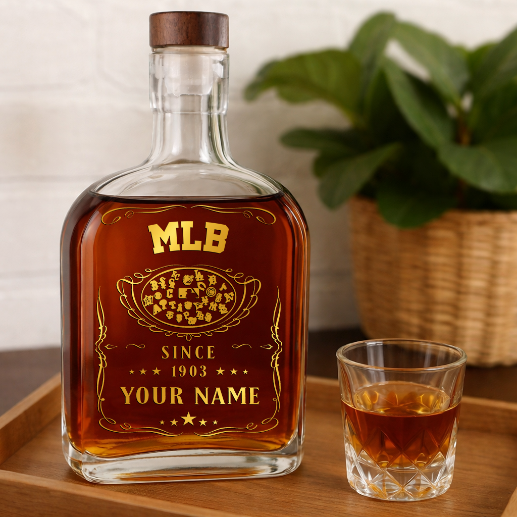LIMITED EDITION - NEW CUSTOMIZED MLB32 MLB ALL TEAMS LUXURY WHISKEY BOTTLE 450ML
