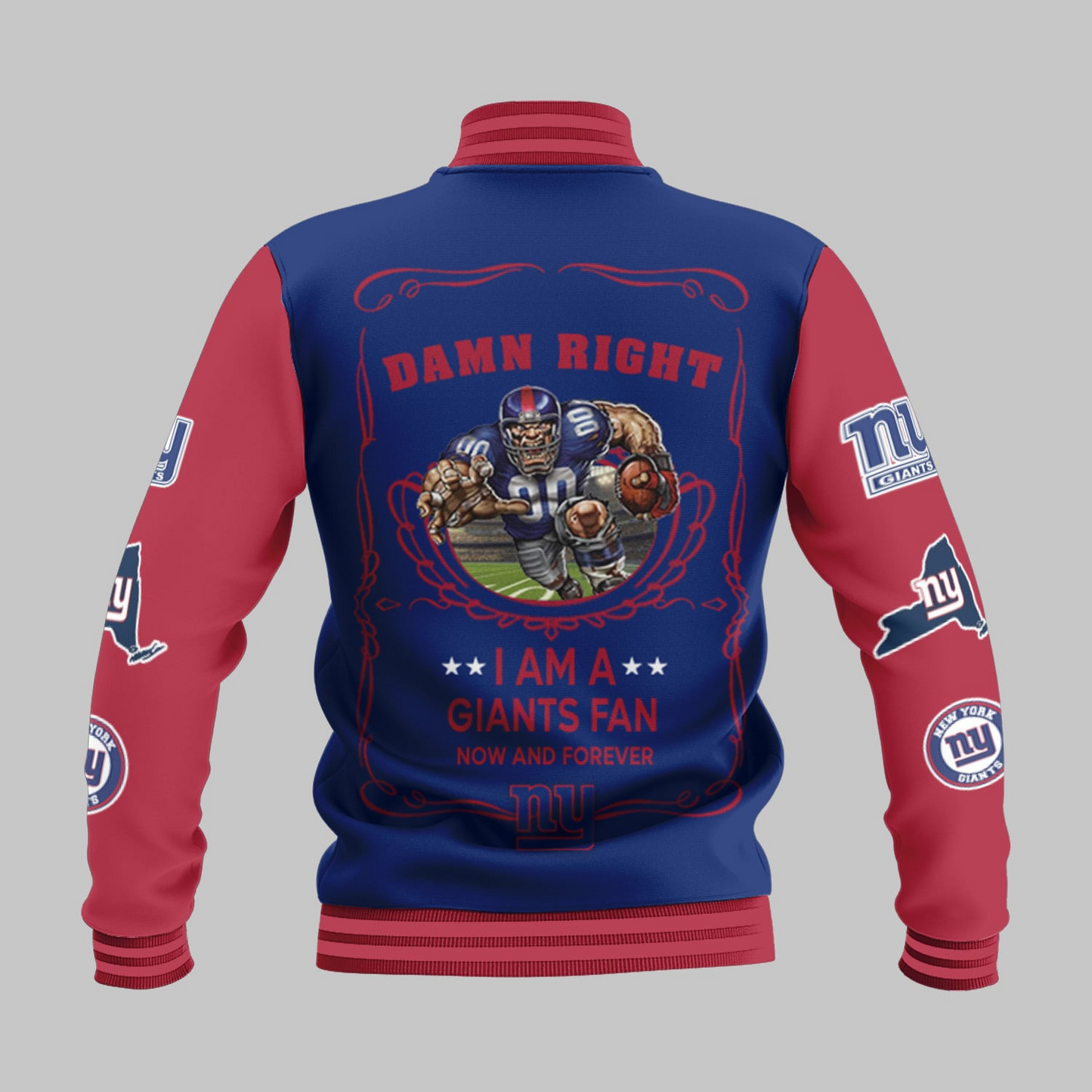 LIMITED EDITION - NEW CUSTOMIZED NFL32 NYG NEW YORK GIANTS BASEBALL JACKET