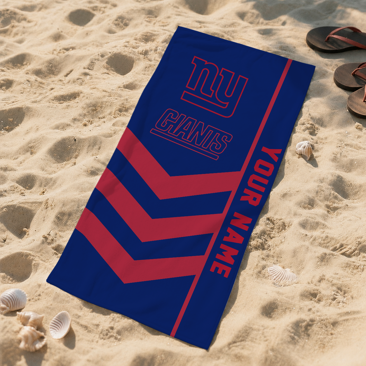 SPECIAL EDITION - NEW CUSTOMIZED NFL32 NYG NEW YORK GIANTS BEACH TOWEL