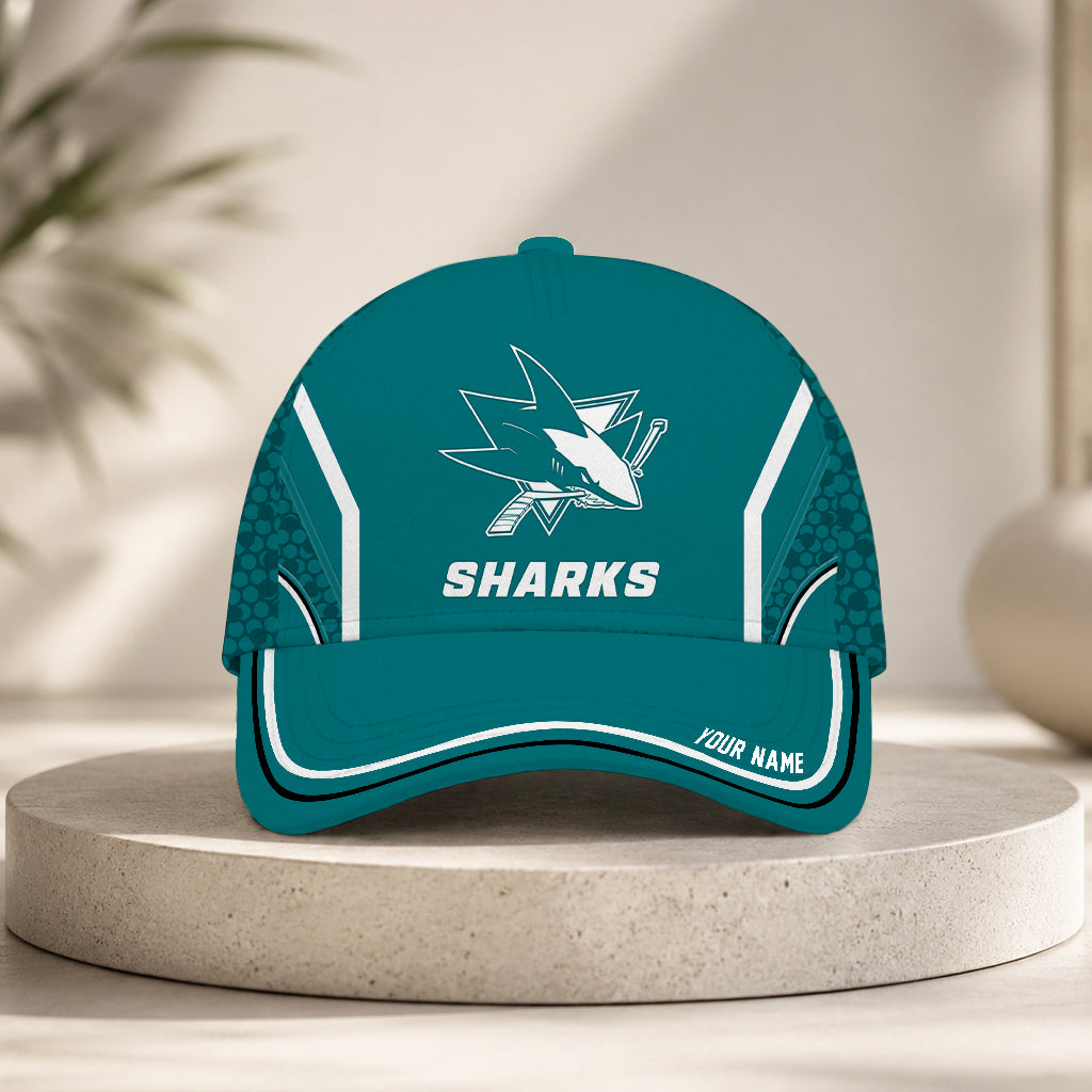 VIRAL EDITION - NEW CUSTOMIZED NHL32 SJS SAN JOSE SHARKS CLASSIC CAP