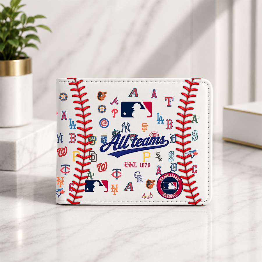 LIMITED EDITION - NEW CUSTOMIZED MLB32 ALL TEAMS LEATHER WALLET