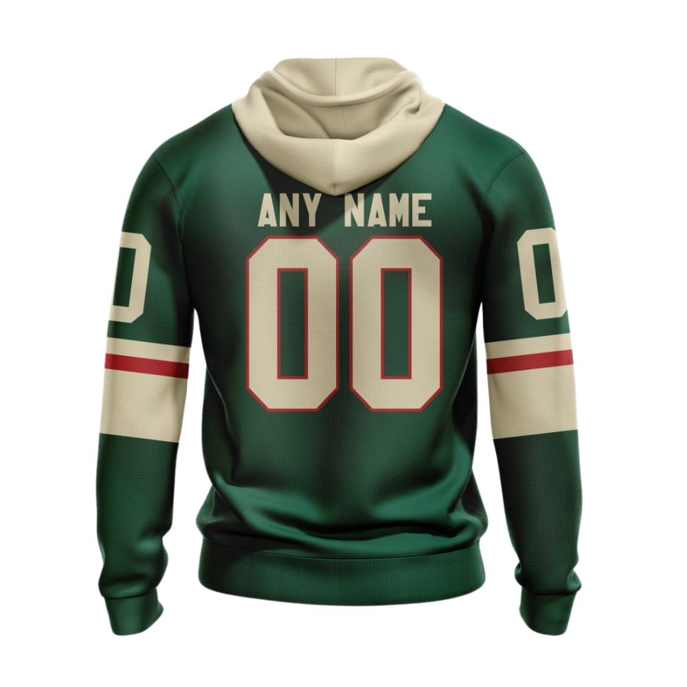 LIMITED EDITION - NEW CUSTOMIZED NHL13 MNW MINNESOTA WILD COMBO HOODIE & LONGPANTS