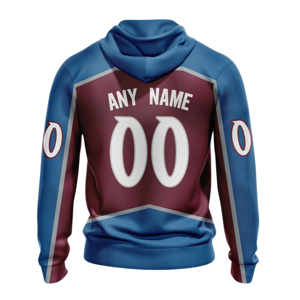 LIMITED EDITION - NEW CUSTOMIZED NHL05 CAL COLORADO AVALANCHE COMBO HOODIE & LONGPANTS