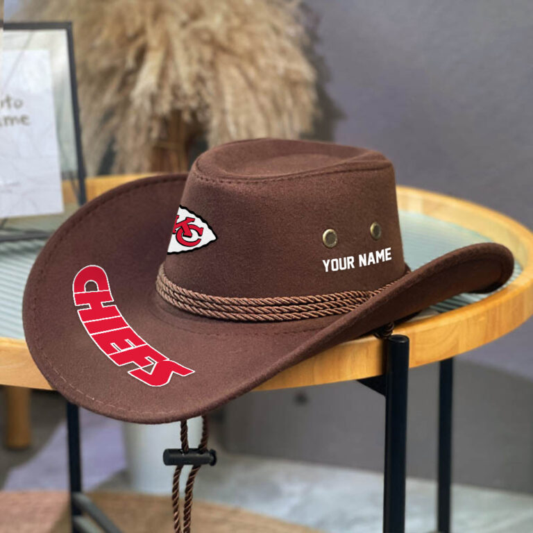 LIMITED EDITION - NEW CUSTOMIZED NFL01 KCC KANSAS CITY CHIEFS COWBOY HAT