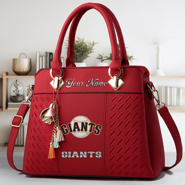 LIMITED EDITION - NEW CUSTOMIZED MLB06 SFG SAN FRANCISCO GIANTS ZIP HANDBAG MULTICOLOR