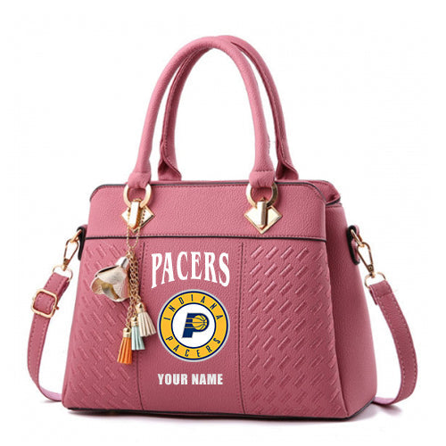 LIMITED EDITION - NEW CUSTOMIZED NBA06 IPA INDIANA PACERS ZIP HANDBAG MULTICOLOR
