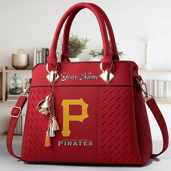 LIMITED EDITION - NEW CUSTOMIZED MLB29 PHP PITTSBURGH PIRATES ZIP HANDBAG MULTICOLOR