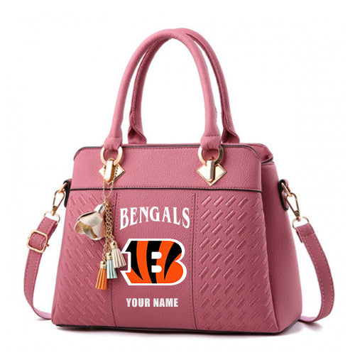 LIMITED EDITION - NEW CUSTOMIZED NFL16 CCB CINCINNATI BENGALS HANDBAG IN MULTIPLE COLORS