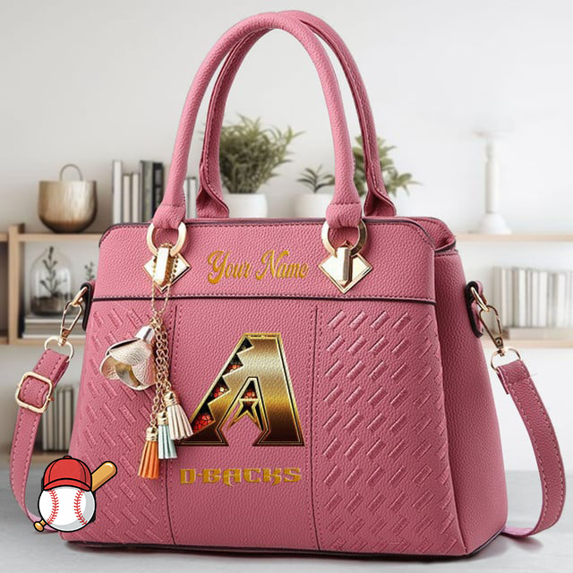 LIMITED EDITION - NEW CUSTOMIZED MLB07 ADS ARIZONA DIAMONDBACKS ZIP HANDBAG MULTICOLOR